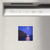 Moon At Dusk Perce Rock Gaspe Coast Quebec Magneet (Insitu (Vaatwasser))