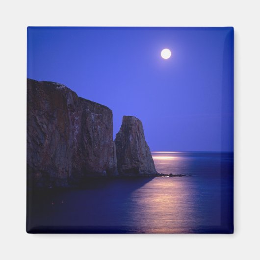 Moon At Dusk Perce Rock Gaspe Coast Quebec Magneet (Voorkant)