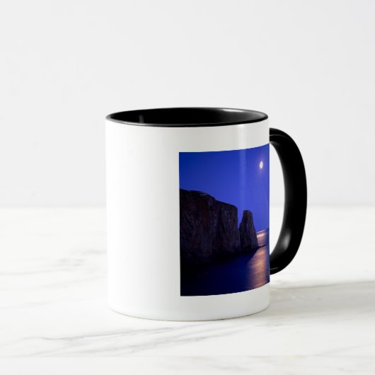 Moon At Dusk Perce Rock Gaspe Coast Quebec Mok (Voorkant rechts)