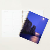 Moon At Dusk Perce Rock Gaspe Coast Quebec Planner (Display)