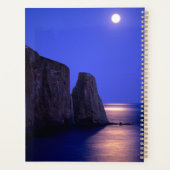 Moon At Dusk Perce Rock Gaspe Coast Quebec Planner (Achterkant)