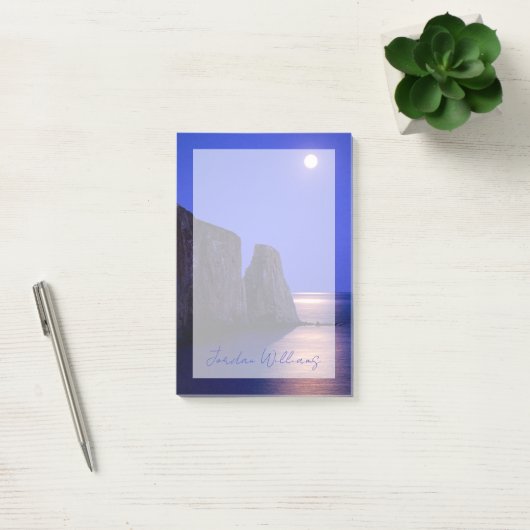 Moon At Dusk Perce Rock Gaspe Coast Quebec Post-it® Notes (Kantoor)