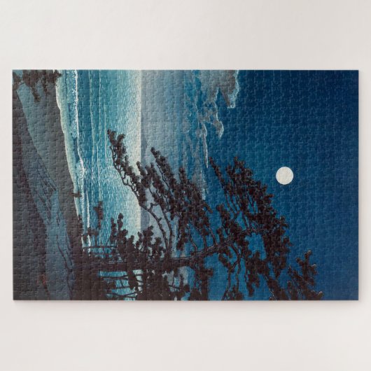 Moon at Ninomiya Beach, Hasui Kawase Legpuzzel (Horizontaal)