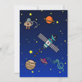 Moon Avontuur (meisje) Uitnodiging voor verjaardag (Achterkant)