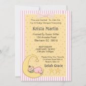 Moon Baby Breng een Uitnodiging van het Baby showe (Voorkant)