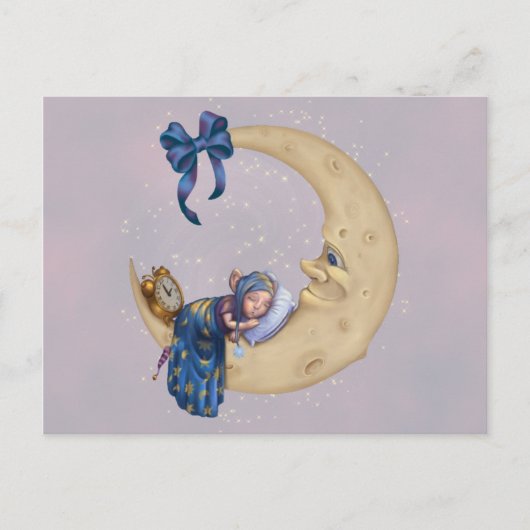 Moon Baby Elf Briefkaart (Voorkant)
