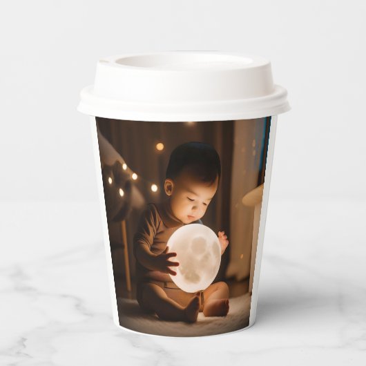 Moon baby papieren bekers (Achterkant)
