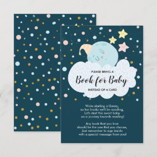 Moon Baby shower Boek voor Baby Kaart