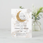 Moon baby shower kaart (Staand voorkant)