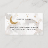 Moon Baby shower Luier Raffle Informatiekaartje (Voorkant)