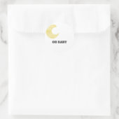 Moon Baby shower Ronde Sticker (Tas)