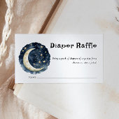 Moon Baby shower Stars Space Raffle Ticket Informatiekaartje