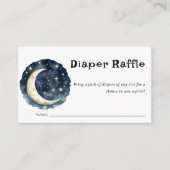 Moon Baby shower Stars Space Raffle Ticket Informatiekaartje (Voorkant)