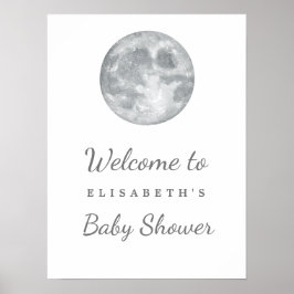 Moon Baby shower Welkome gebarentdownload Poster