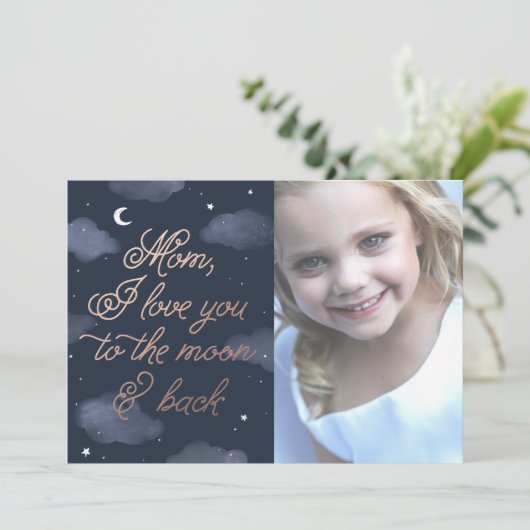 Moon & Back Moederdag Kaart (Staand voorkant)