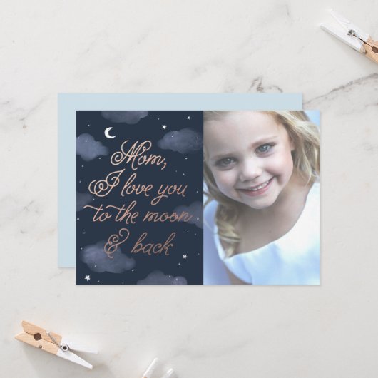 Moon & Back Moederdag Kaart (Voorkant / Achterkant in situ)
