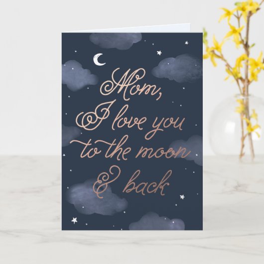 Moon & Back Moederdag Kaart (Gele Bloem)