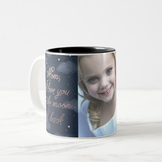 Moon & Back Moederdag Tweekleurige Koffiemok (Voorkant links)