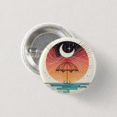 Moon Balancing Rainfall beroemd gemaakt door Boho Ronde Button 3,2 Cm (Voorkant /achterkant)