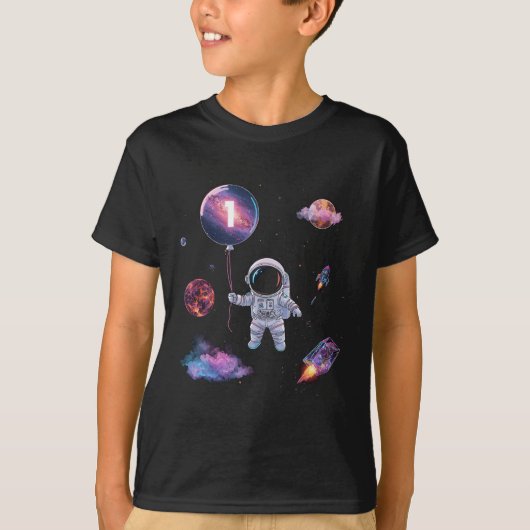 Moon Balloon Astronaut Shirt Boy (Voorkant)