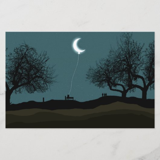 Moon Balloon Briefpapier (Voorkant)
