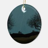 Moon Balloon Keramisch Ornament (Links)