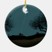 Moon Balloon Keramisch Ornament (Achterkant)