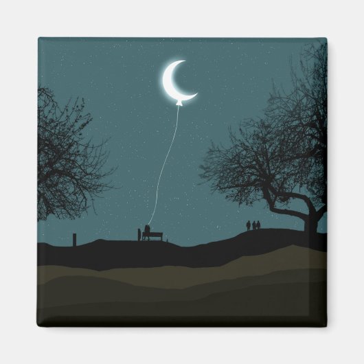 Moon Balloon Magneet (Voorkant)