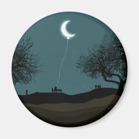 Moon Balloon Magneet (Voorkant)