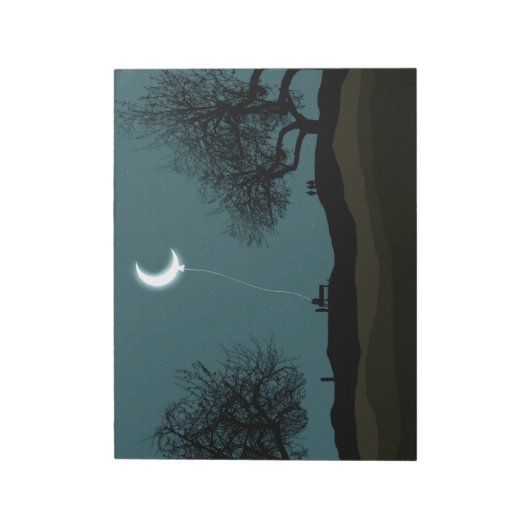 Moon Balloon Notitieblok (Linkerzijde)