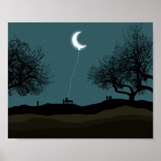 Moon Balloon Poster (Voorkant)