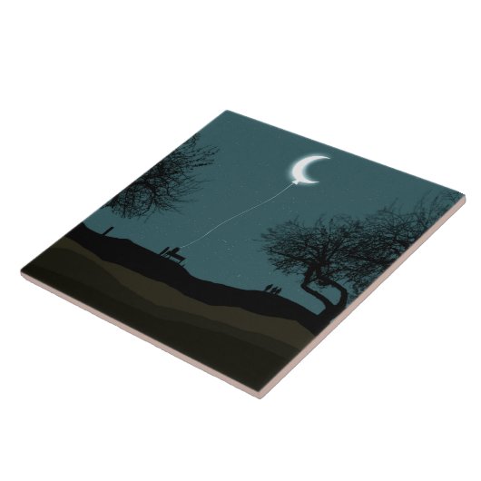 Moon Balloon Tegeltje (Zijkant)