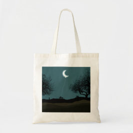 Moon Balloon Tote Bag
