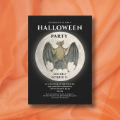  Moon Bat Halloween Party Kaart