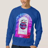 Moon Bat Spider Arch Spooky Modern Happy Halloween Trui (Voorkant)