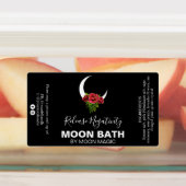 Moon Bath Soak Spell Labels in zwart (Aangebracht)