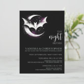 Moon Bats Night voor de bruiloft repetitie Kaart (Staand voorkant)