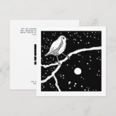 Moon Bird Feestdagenkaart (Voorkant / Achterkant)