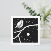 Moon Bird Feestdagenkaart (Staand voorkant)