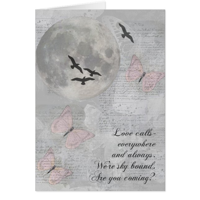 Moon Birds Love Roeumi Card (Voorkant)