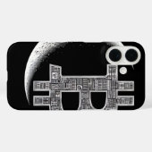 Moon Bitcoin Circuit Design Tech Enthusiast Hoesje (Achterkant (horizontaal))