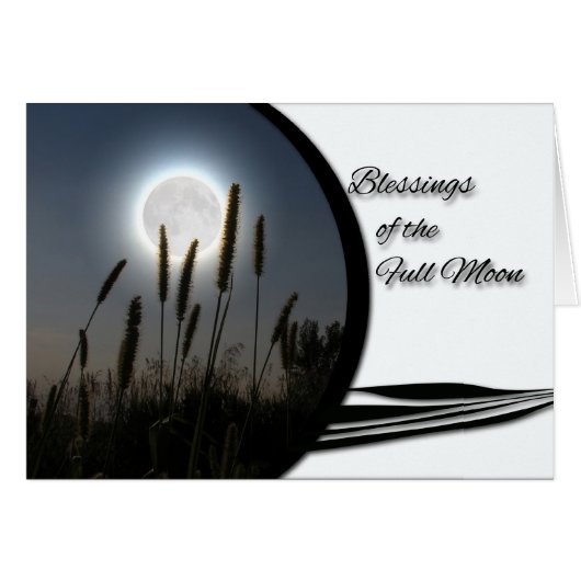 Moon Blessings, Pagan Moon Spirit Kaart (Voorkant Horizontaal)