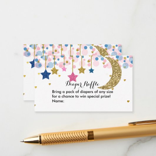 Moon Blue Pink Raffle Enclosure C Informatiekaartje (Voorkant / Achterkant in situ)