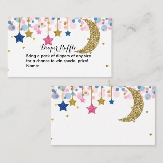 Moon Blue Pink Raffle Enclosure C Informatiekaartje (Voorkant / Achterkant)