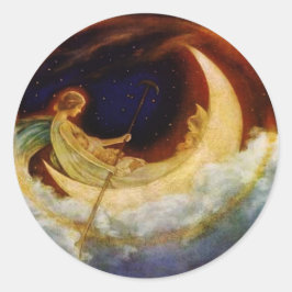 Moon boat Sticker