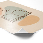 Moon & Book Minimalist Poster (Hoek)