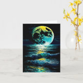 Moon boven water kaart (Gele Bloem)