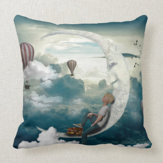 Moon Boy Air ballons Fantasy Art Kussen