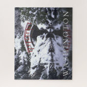 Moon Bridge & Vijver in de winter | Seattle, Washi Legpuzzel (Verticaal)