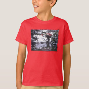 Moon Bridge & Vijver in de winter   Seattle, Washi T-shirt
